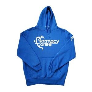 Farmacy For Life Styles-P Size Medium Mens Royal Blue Hoodie The Lox D-Block